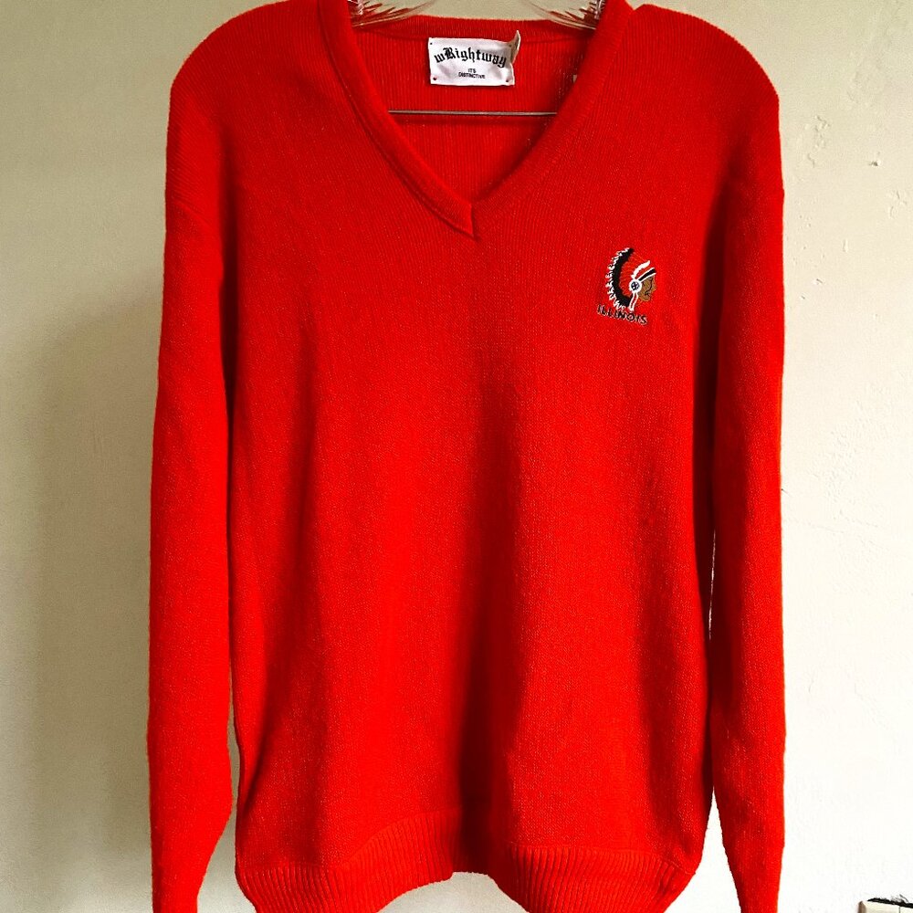 Vintage 80s Illinois Chief Illinois Crewneck Sweater